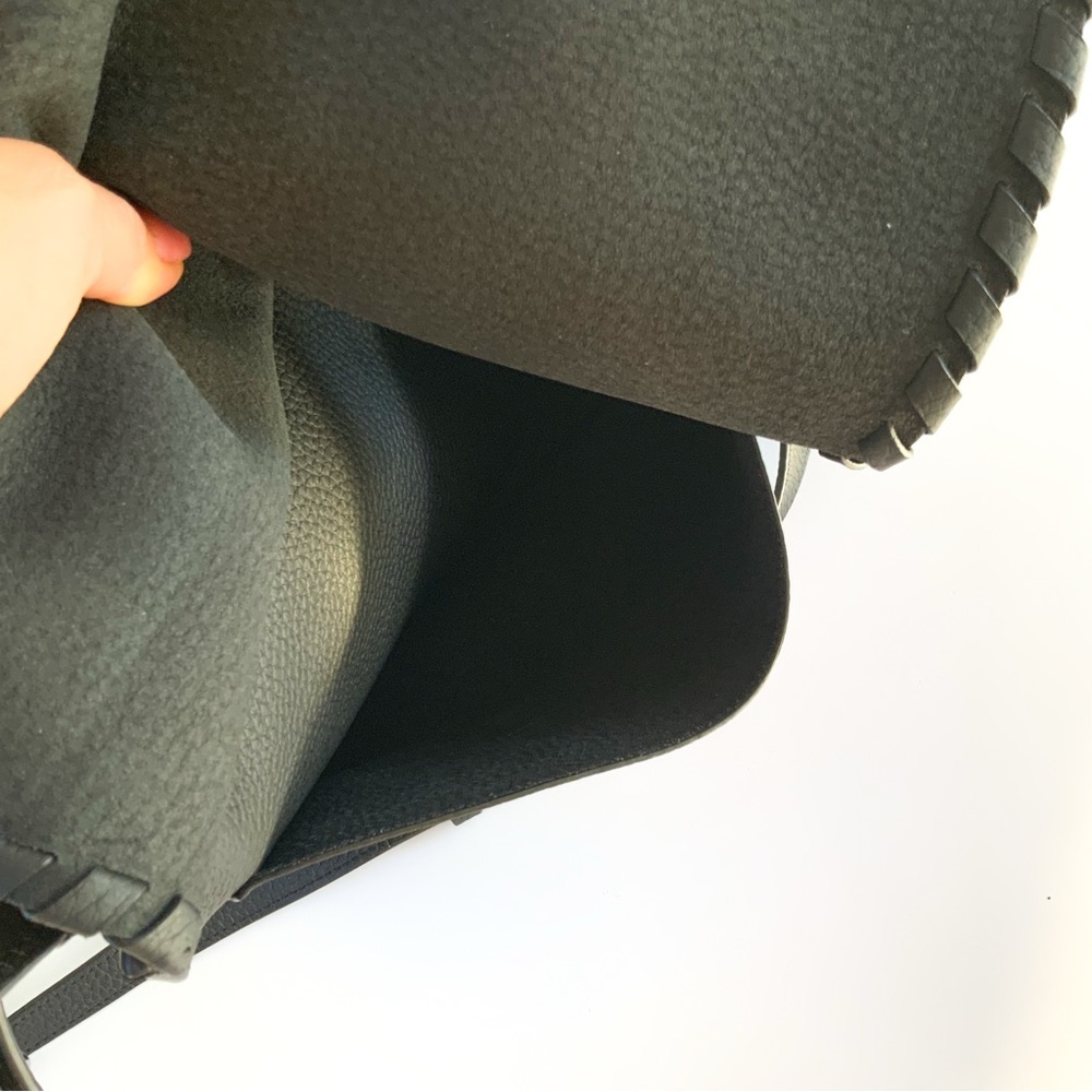Allsaints Black Leather Crossbody Hobo Bag - Picture 9 of 11